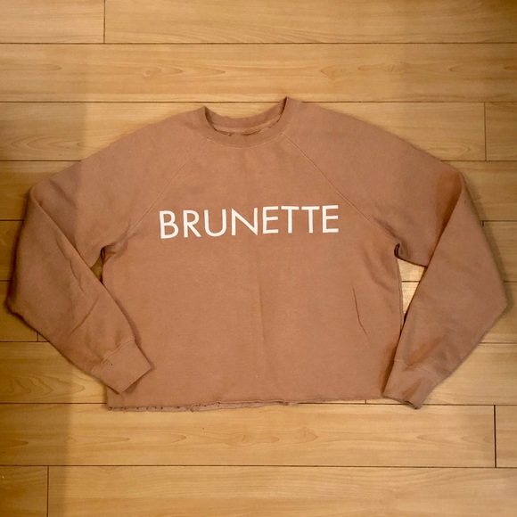 Brunette The Label crop crew neck sweatshirt - Picture 1 of 2